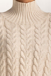 High Neck Cable Sweater WM-SWT-WS24-073